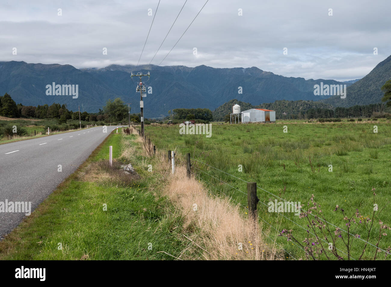 Brunner Valley, South Island, New Zealand Stock Photo Alamy