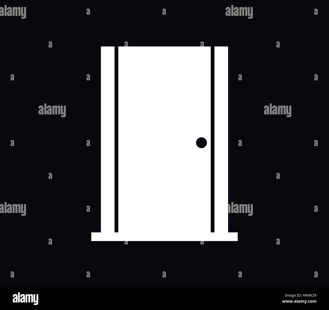 icon of the door illustrated in vector on white background Stock Vector ...