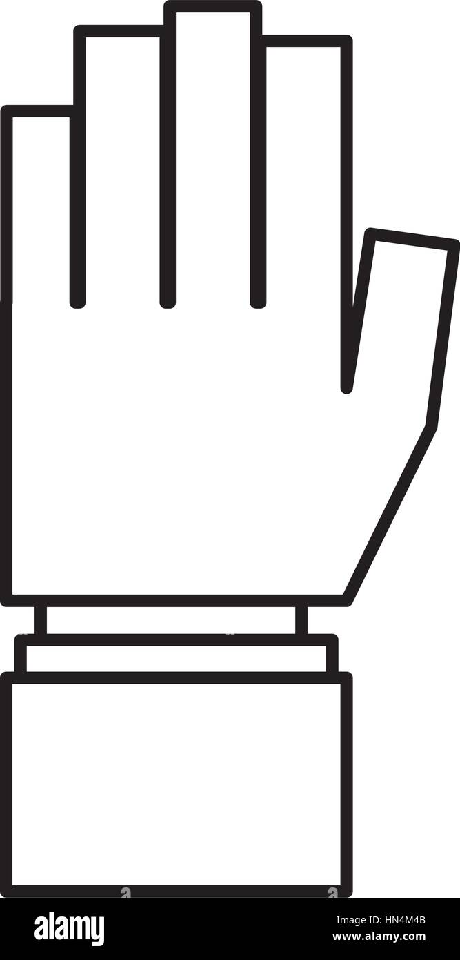 Hand gesture point five Black and White Stock Photos & Images - Alamy