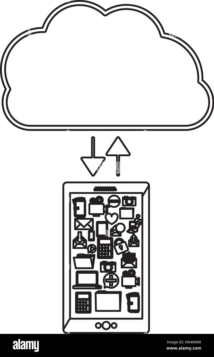 Cloud computing technology icon vector illustration graphic design ...