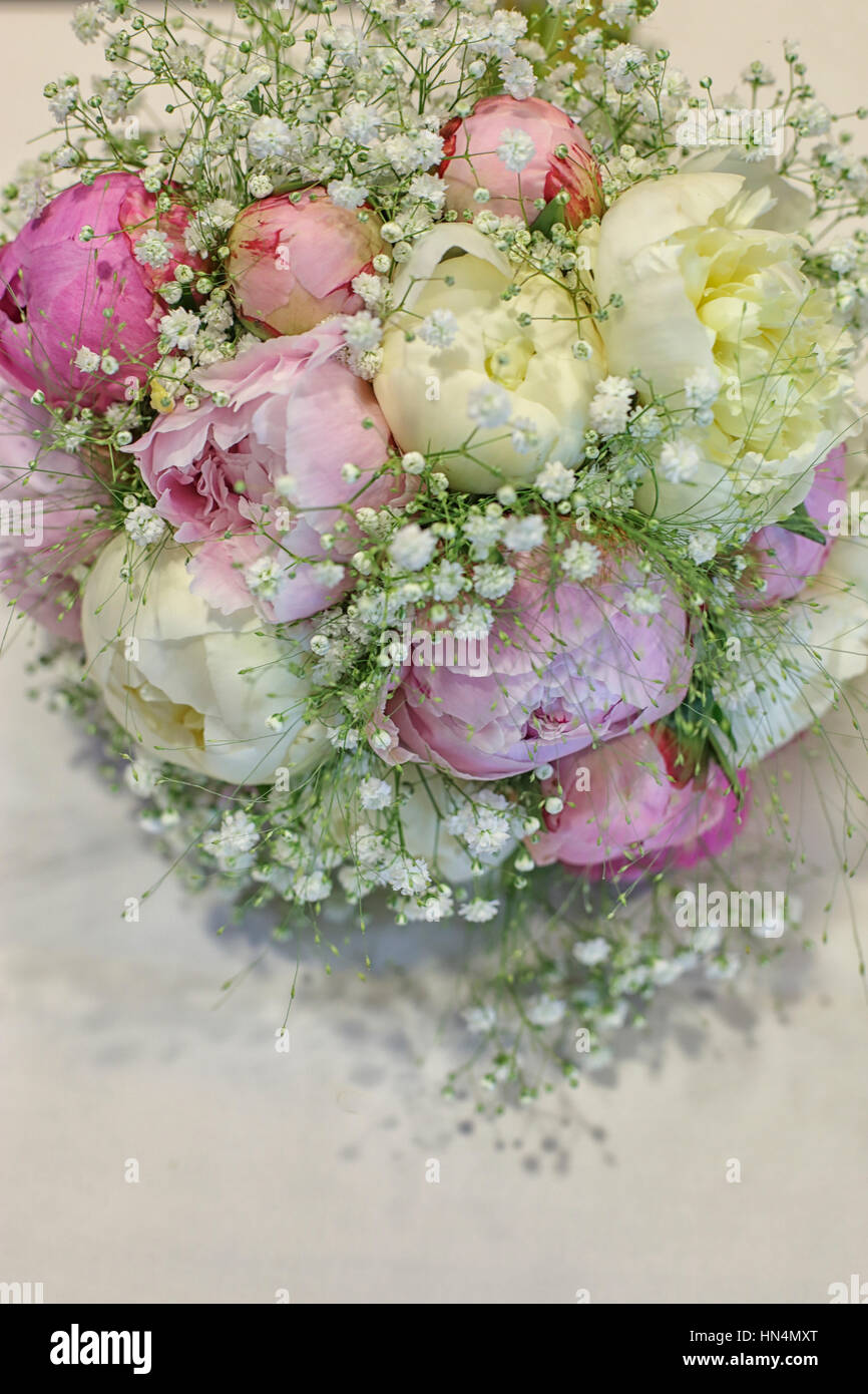 Beautiful wedding bouquet on white background Stock Photo - Alamy