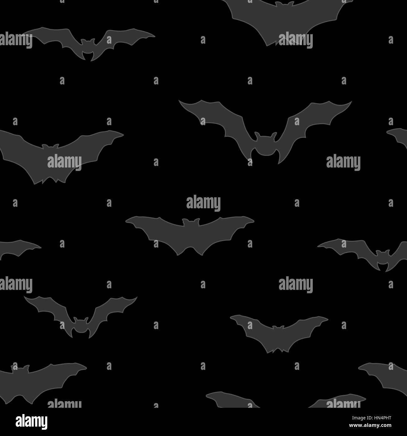 Bat silhouette seamless pattern. Holiday Halloween background. Halloween bat texture Stock Vector