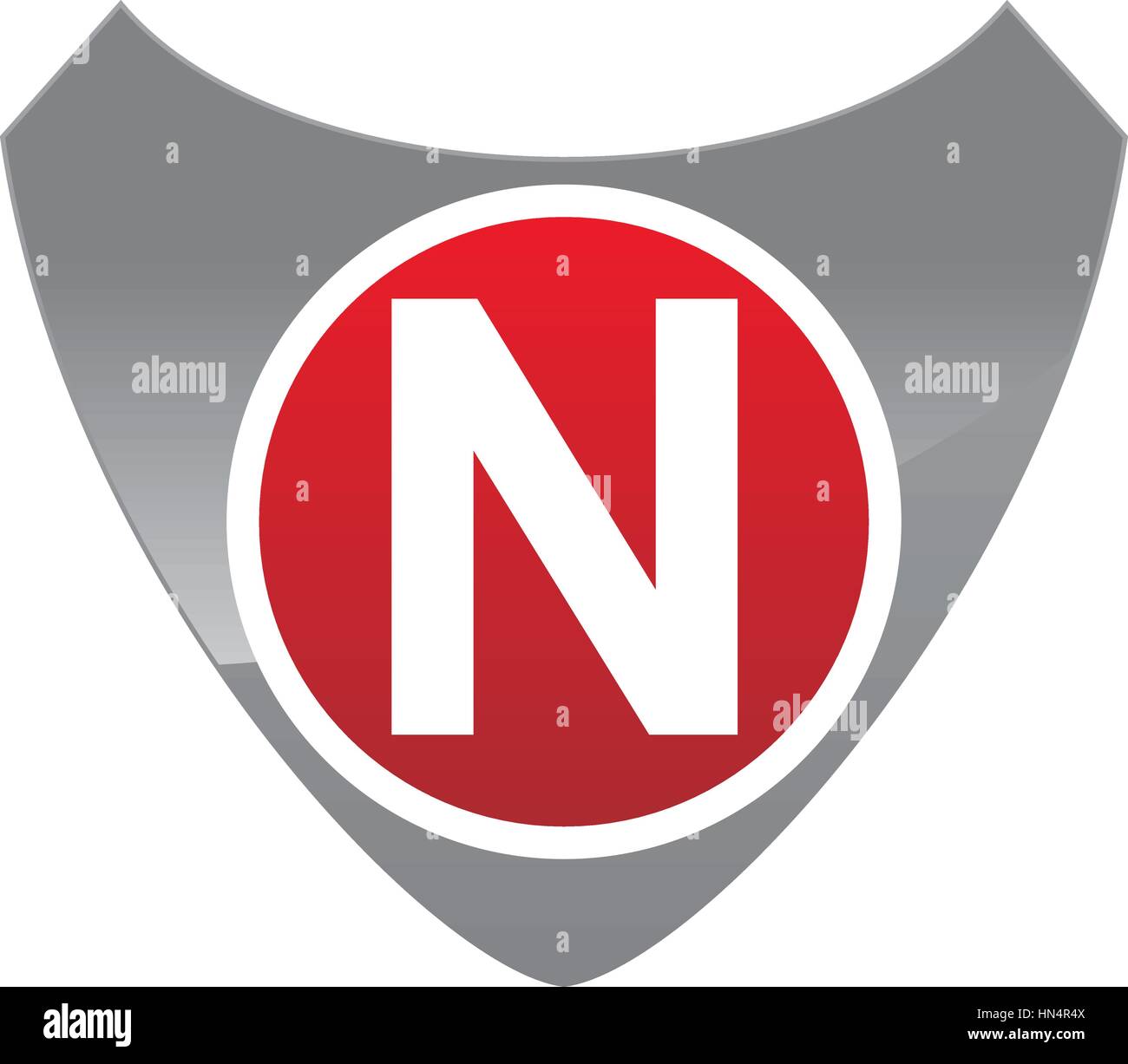 Modern Logo Shield Letter N Stock Vector Image & Art - Alamy