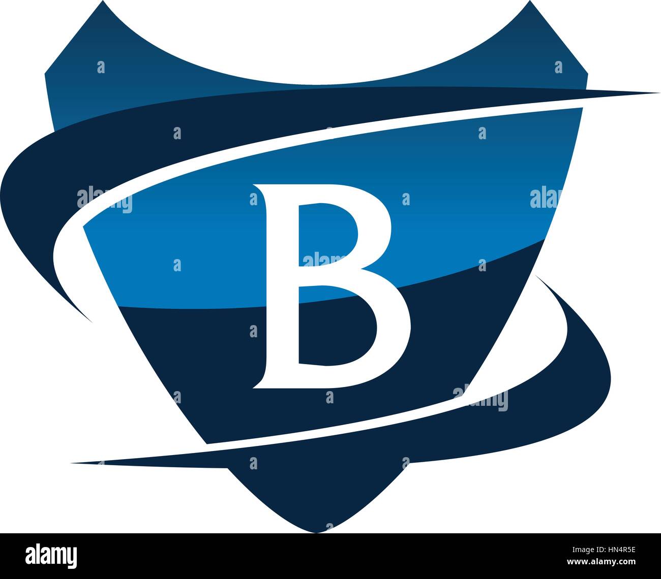 Modern Logo Shield Letter B Stock Vector Image & Art - Alamy