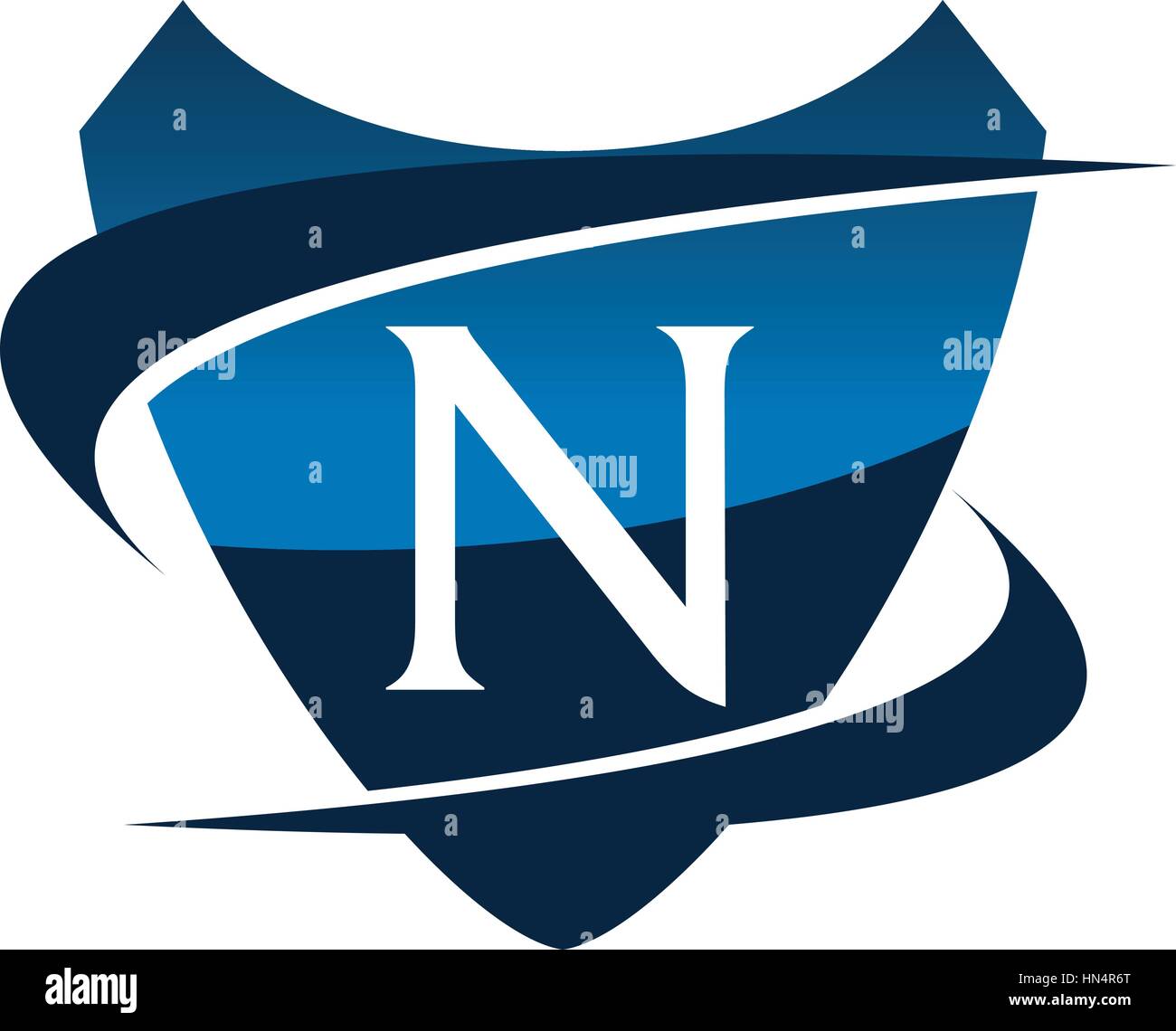 Modern Logo Shield Letter N Stock Vector Image & Art - Alamy
