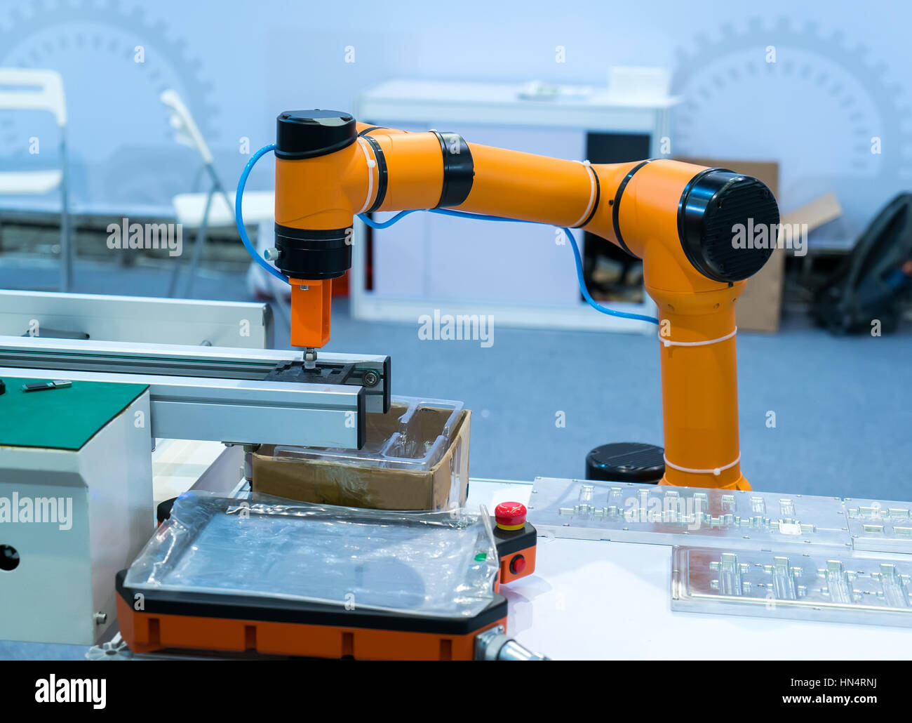 artificial intelligence machine at industrial manufacture factory Stock ...