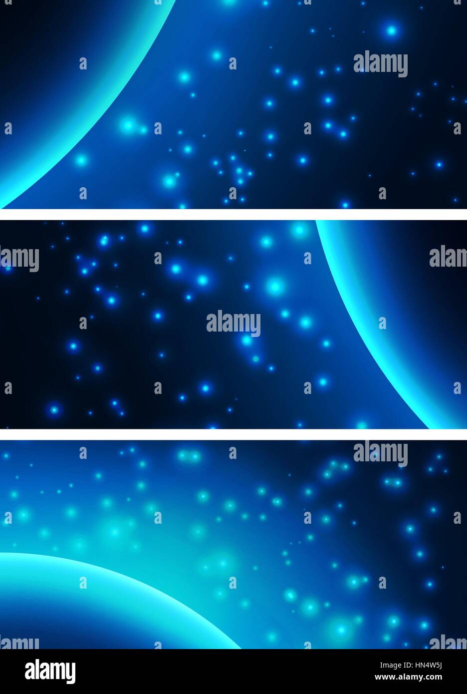 Space background with blue light from behind of the planet Stock Vector ...