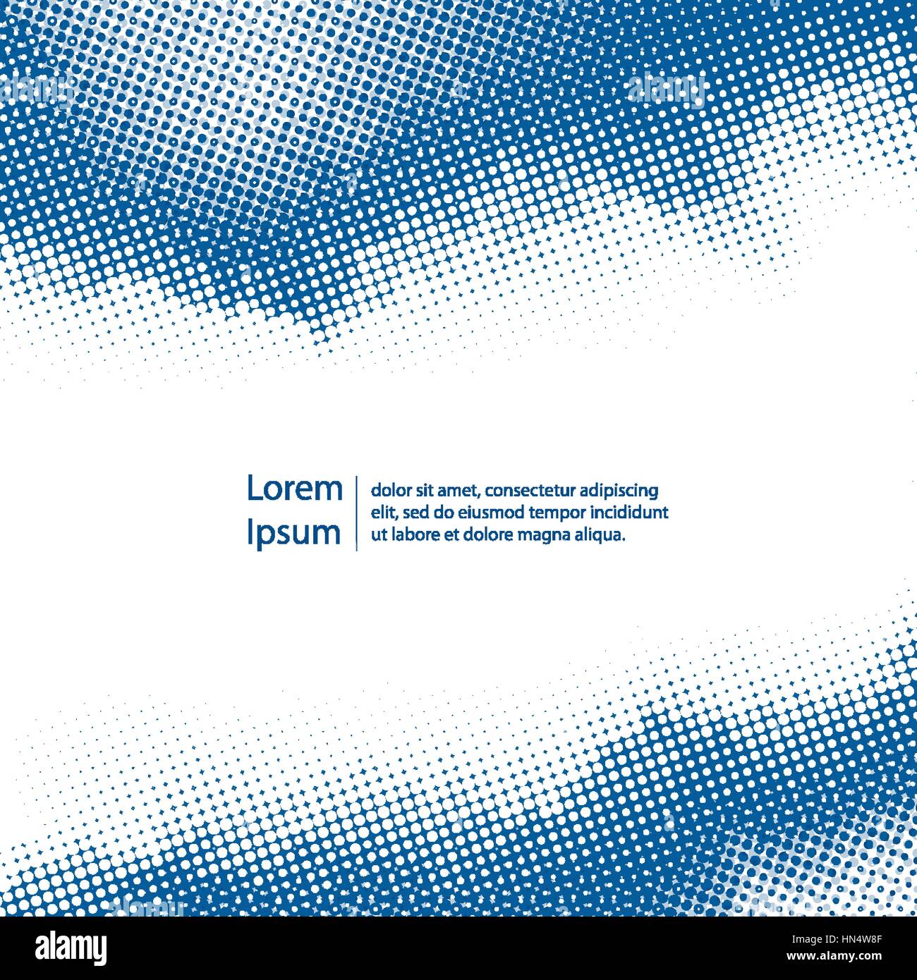 Vector illustration with halftone patterns. Colorful blue abstract ...
