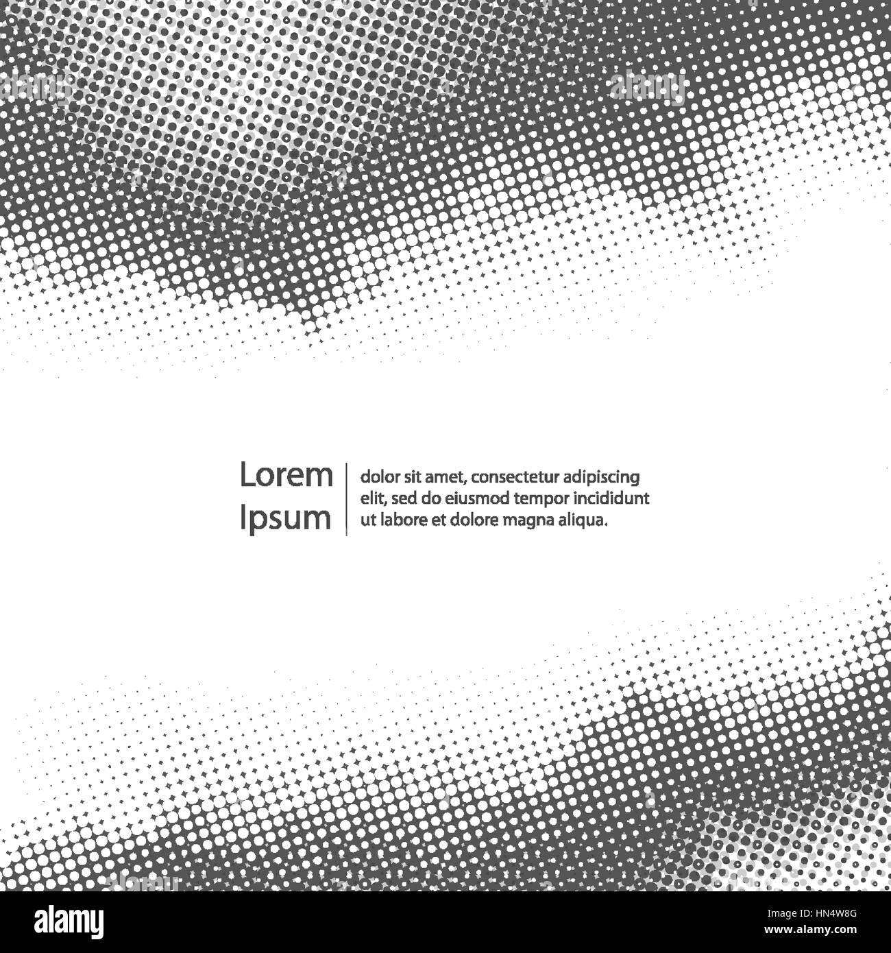 Vector illustration with halftone patterns. Black and white abstract