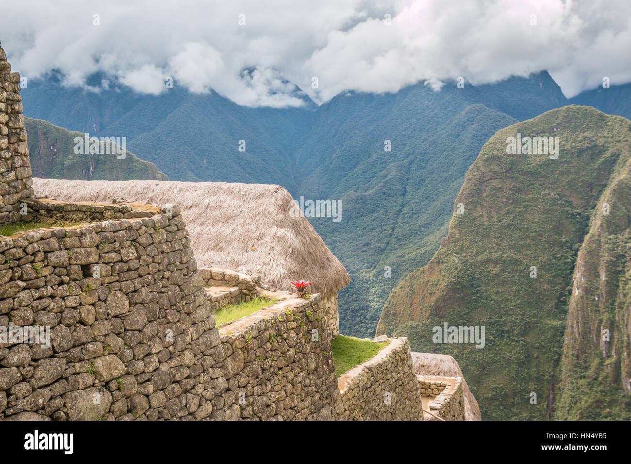Machu Picchu ruins Stock Photo