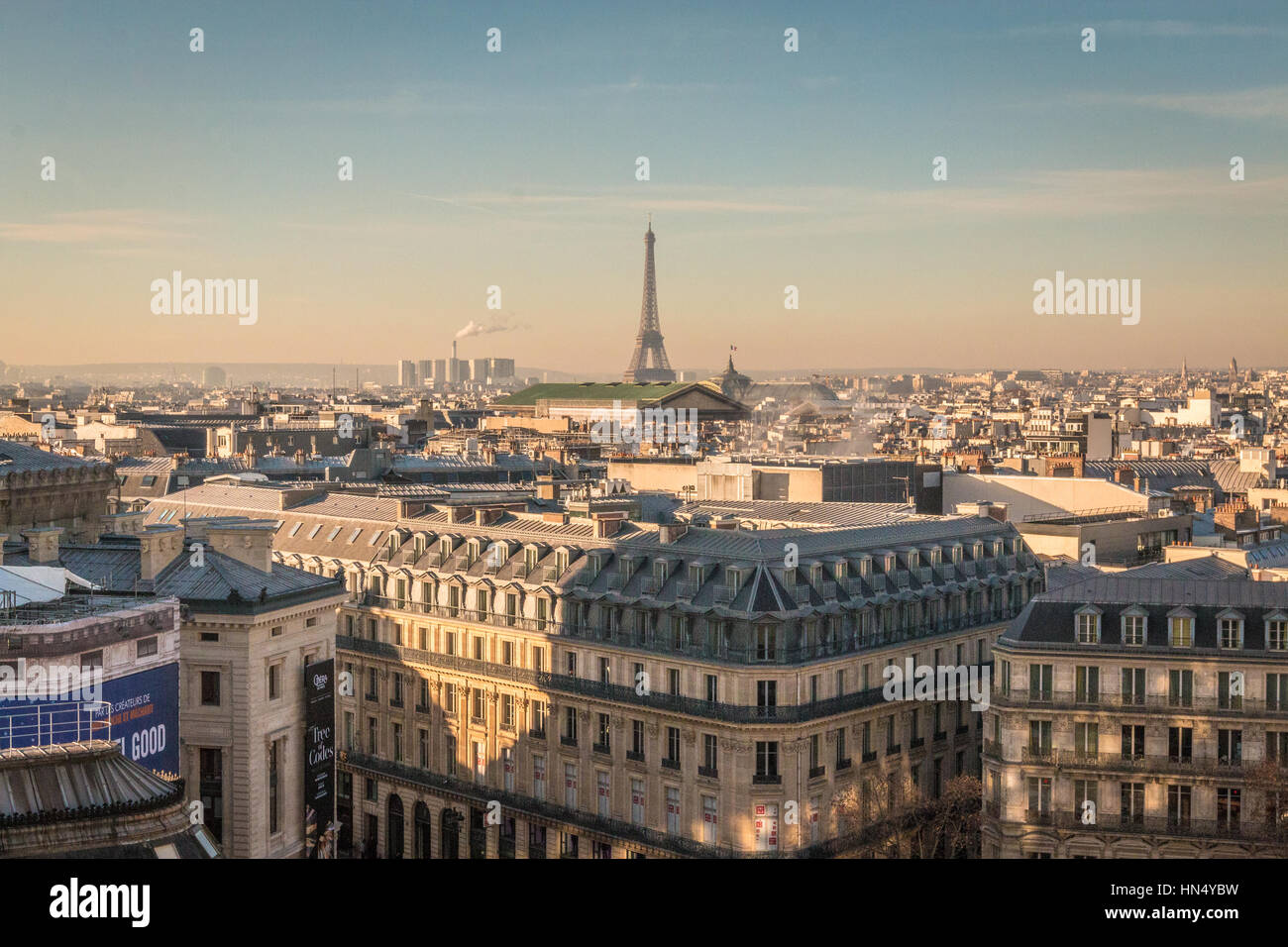 Panoramic view of Paris Stock Photo