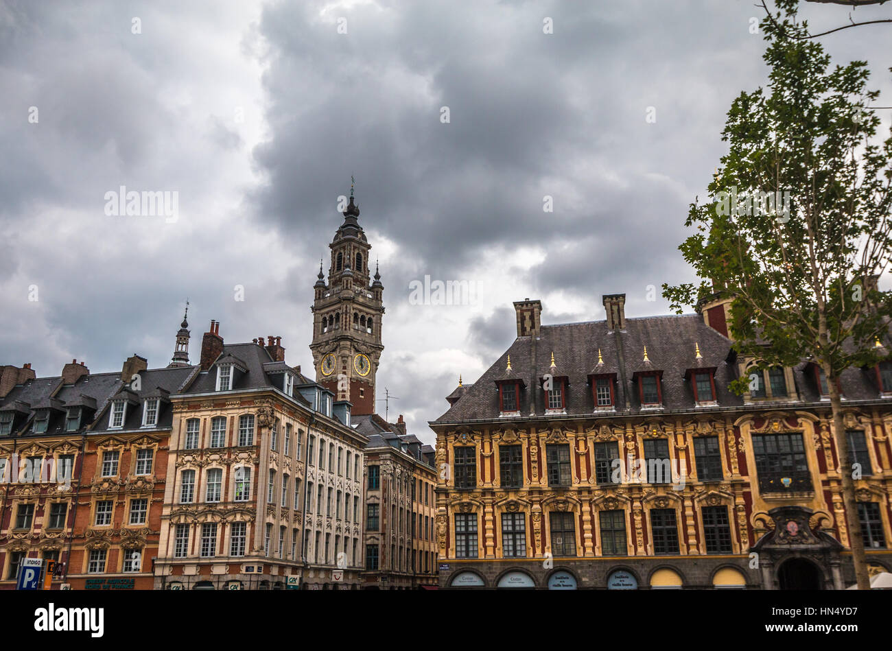 Old district of Lille in France Stock Photo