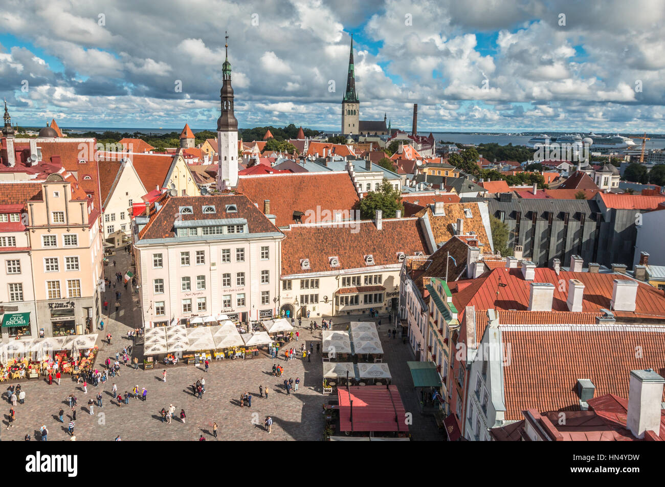 Nice view of Tallinn Estonia Stock Photo