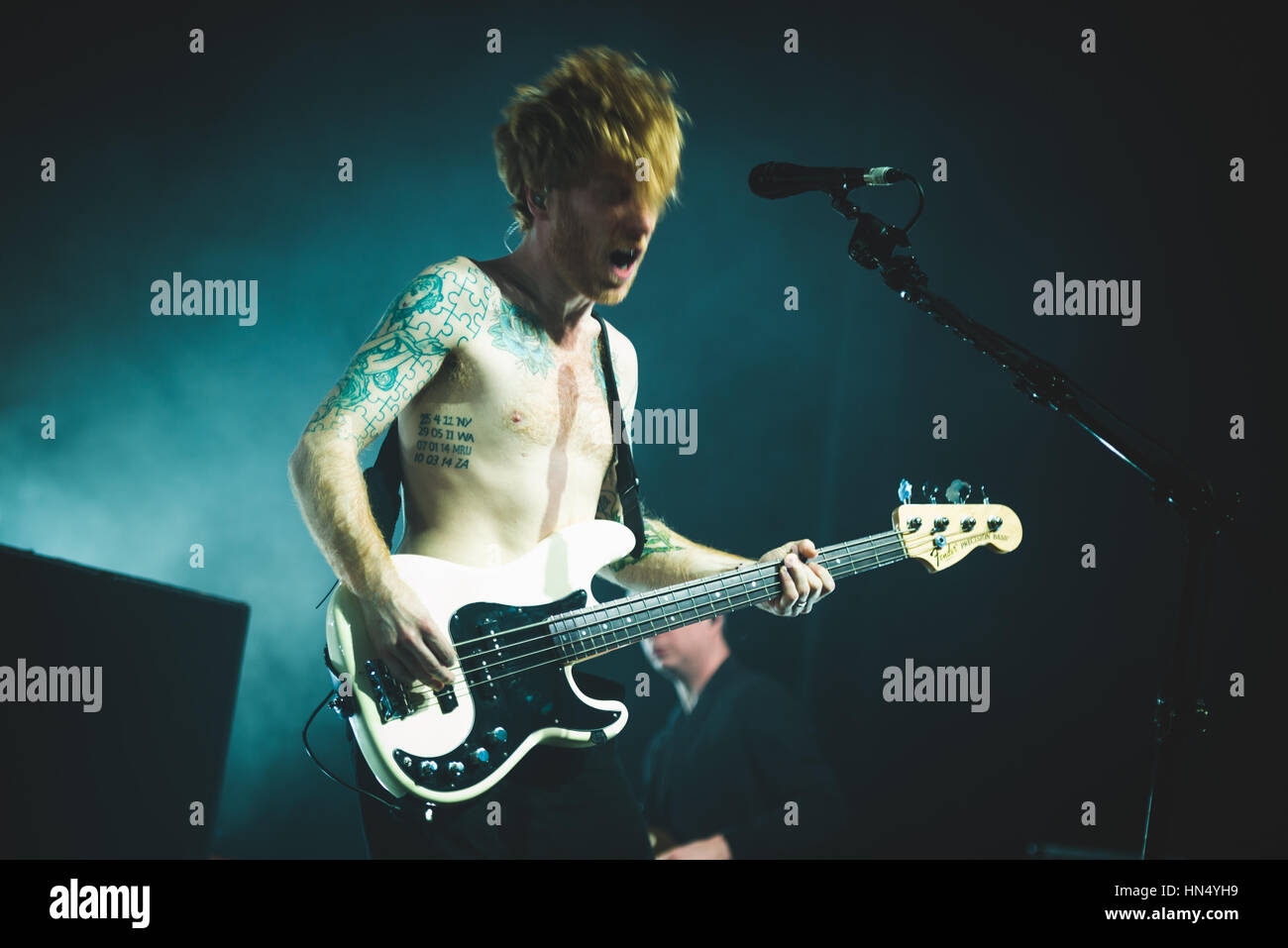 Padova, Italy. 07th Feb, 2017. Biffy Clyro performing live at Gran Teatro Geox in Padova for their 'Ellipsis' tour 2017 concert. Credit: Alessandro Bosio/Pacific Press/Alamy Live News Stock Photo