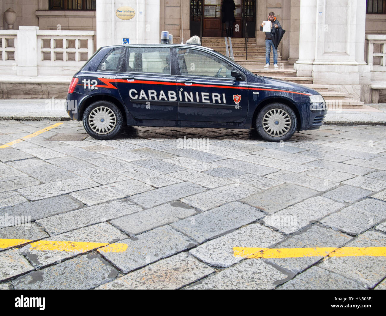 Carabinieri italian police fiat patrol. Stock Photo