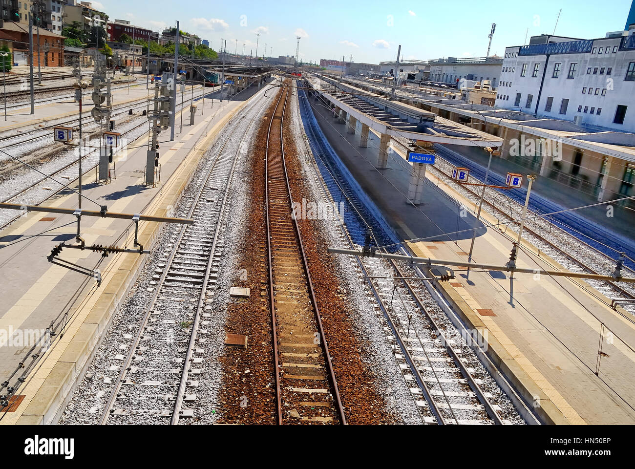 The Padua railway station is deserted Stock Photo Alamy