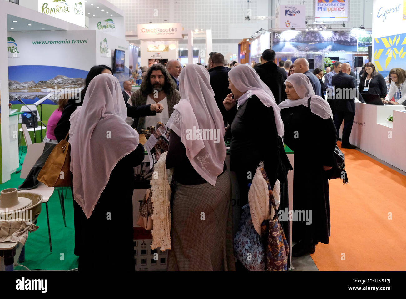 Members of the Druze community attends the opening of the IMTM 2017 - International Mediterranean Tourism Market in Tel Aviv Israel Stock Photo