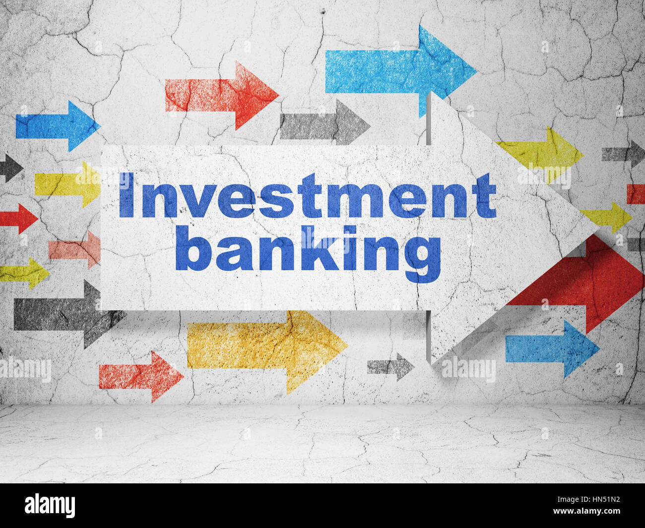 Picture of Banking concept: arrow with Investment Banking on grunge textured ...