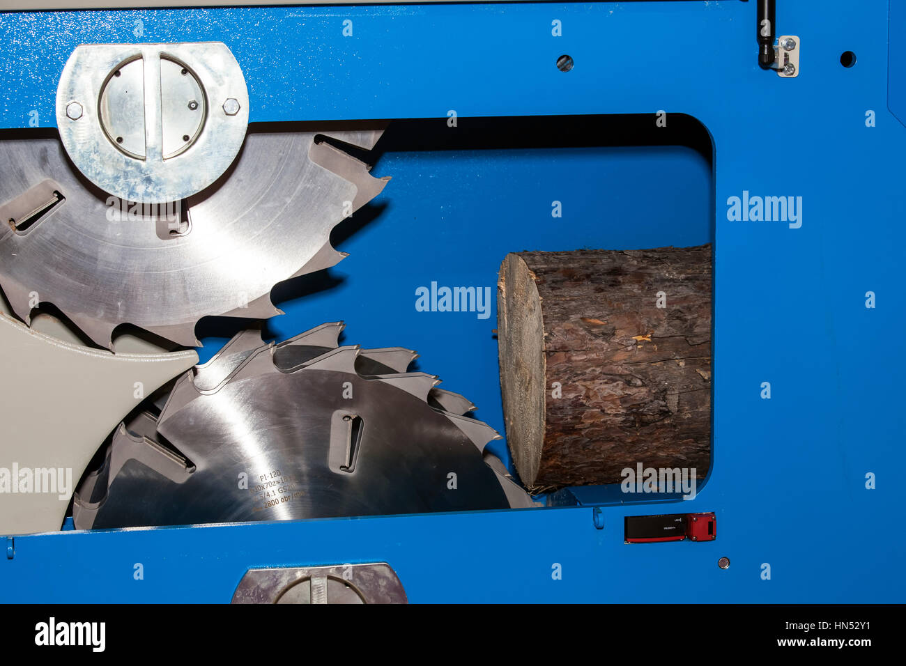 Woodworking machine view Stock Photo Alamy