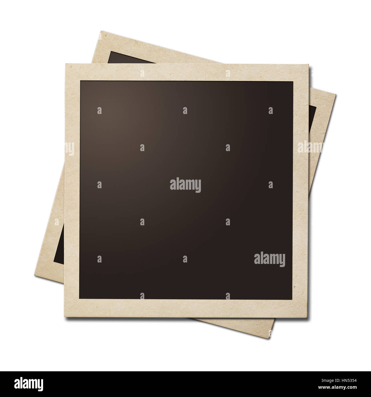 Vintage instant photo frames isolated on white. Clipping path without shadows is included. Stock Photo