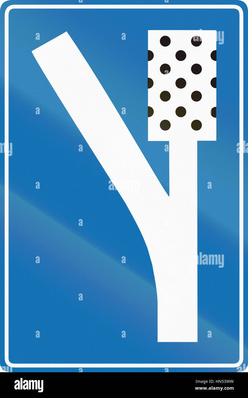 Belgian road sign runaway truck lane Stock Photo Alamy