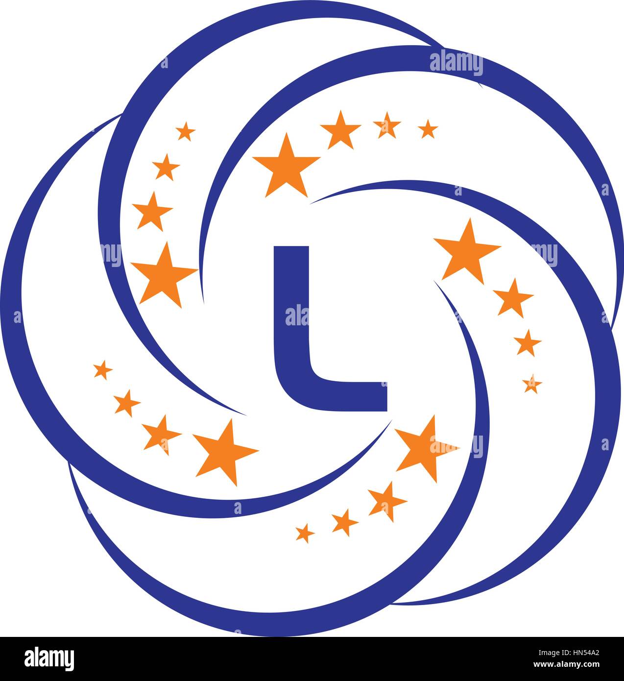 Star Swoosh Initial L Stock Vector Image & Art - Alamy