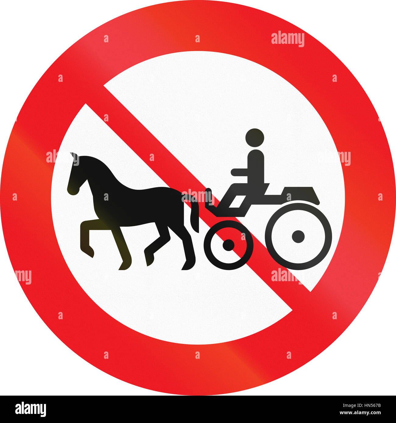 Road sign used in Denmark No animaldrawn vehicles Stock Photo Alamy