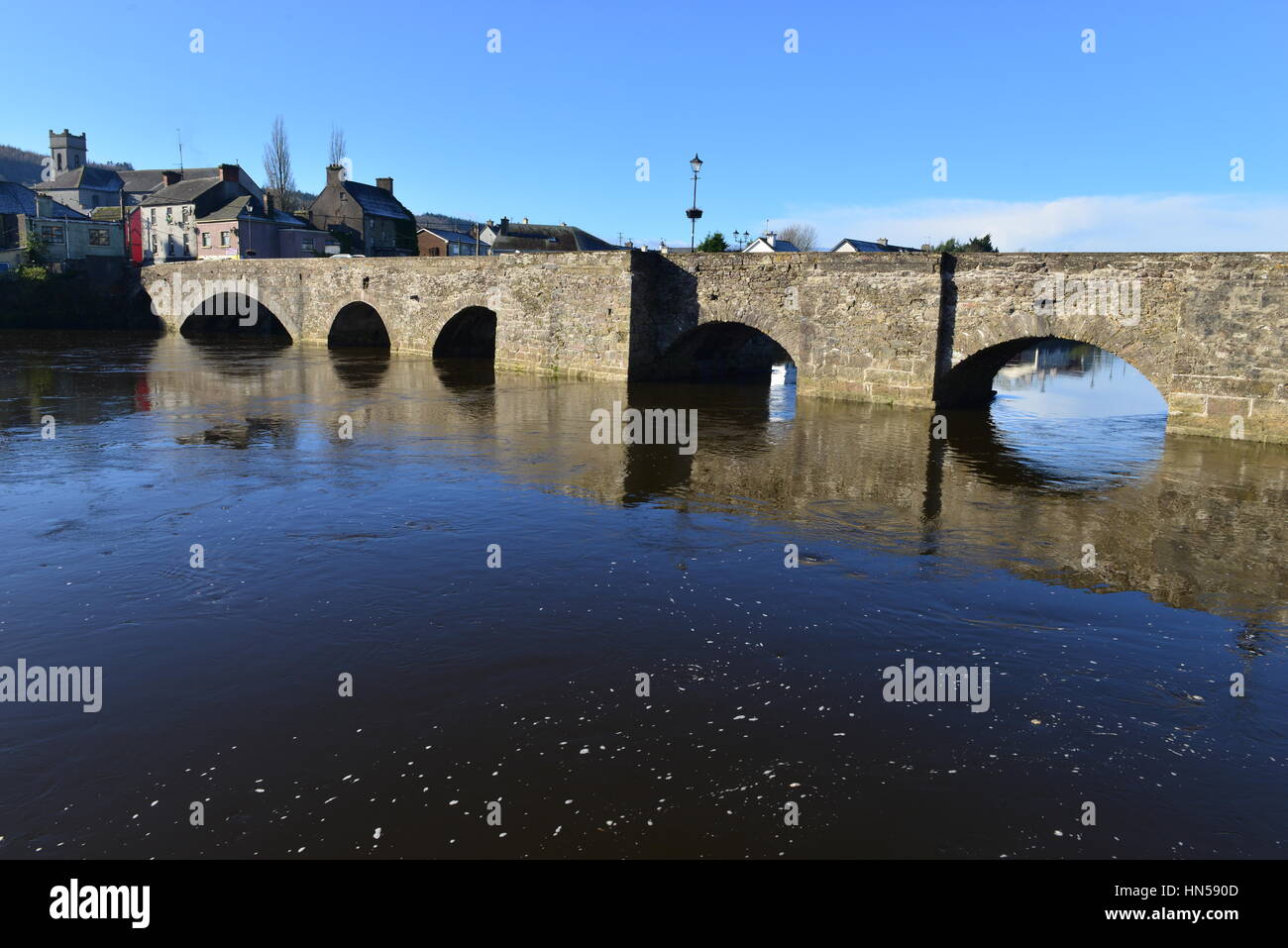 The River Suir at Carrick-on-Suir in County Tipperary, Ireland Stock Photo