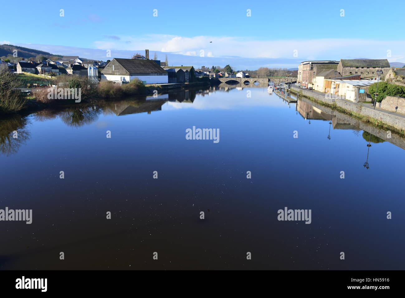The River Suir at CarrickonSuir in County Tipperary, Ireland Stock