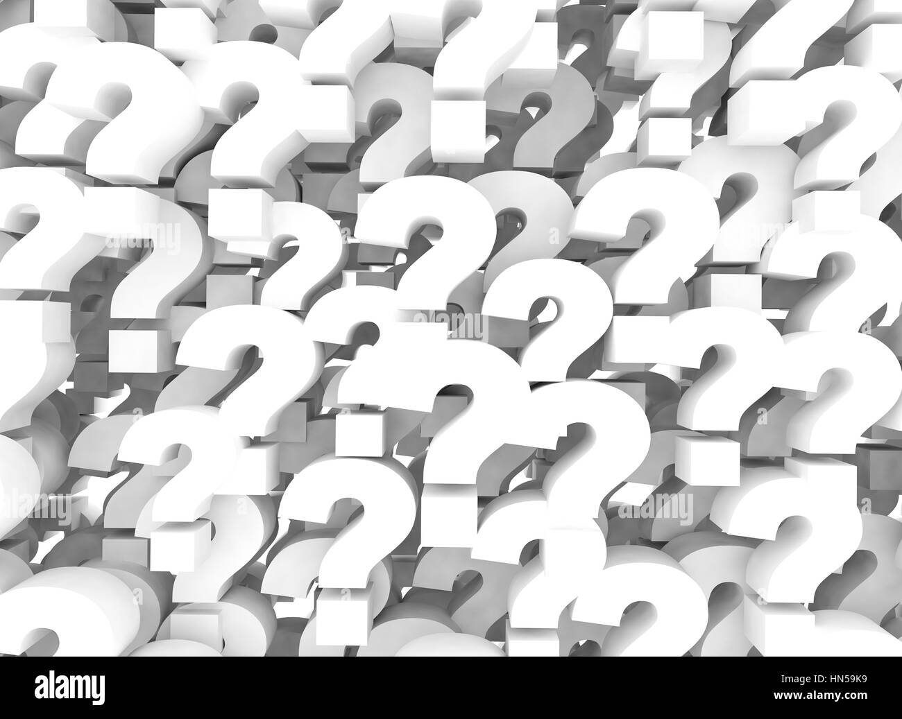 Wall of white question marks Stock Photo Alamy