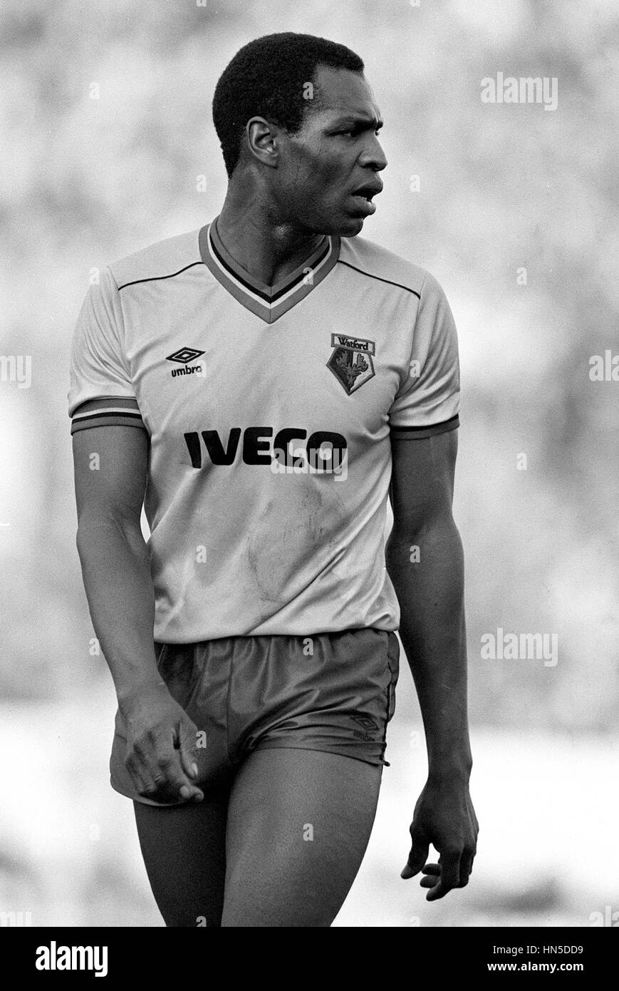 LUTHER BLISSETT WATFORD FC 21 March 1985 Stock Photo
