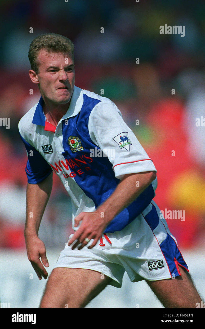 Alan Shearer Blackburn Rovers Fc 17 August 1992 Stock Photo Alamy