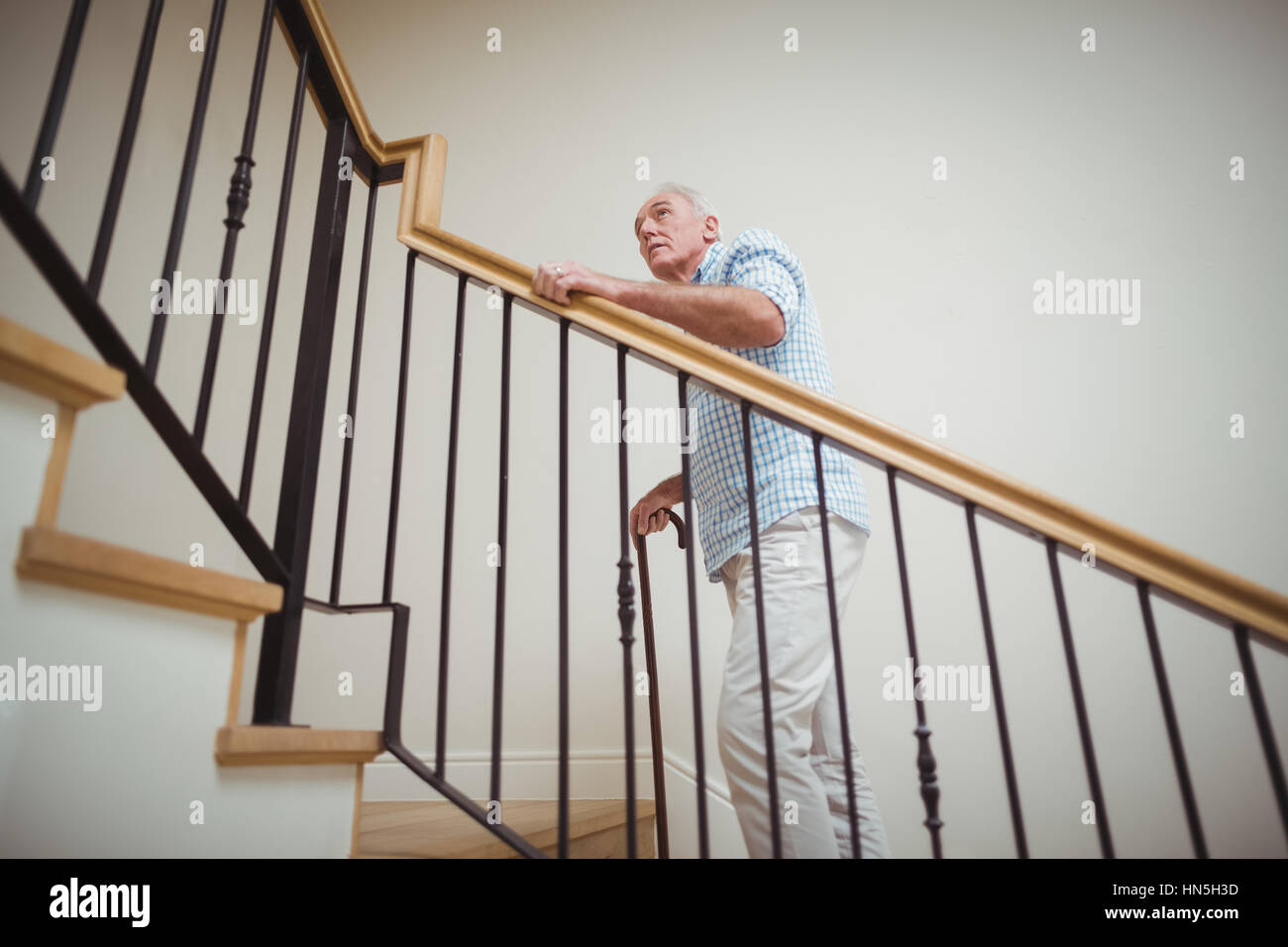Walking stick steps stairs High Resolution Stock Photography and Images