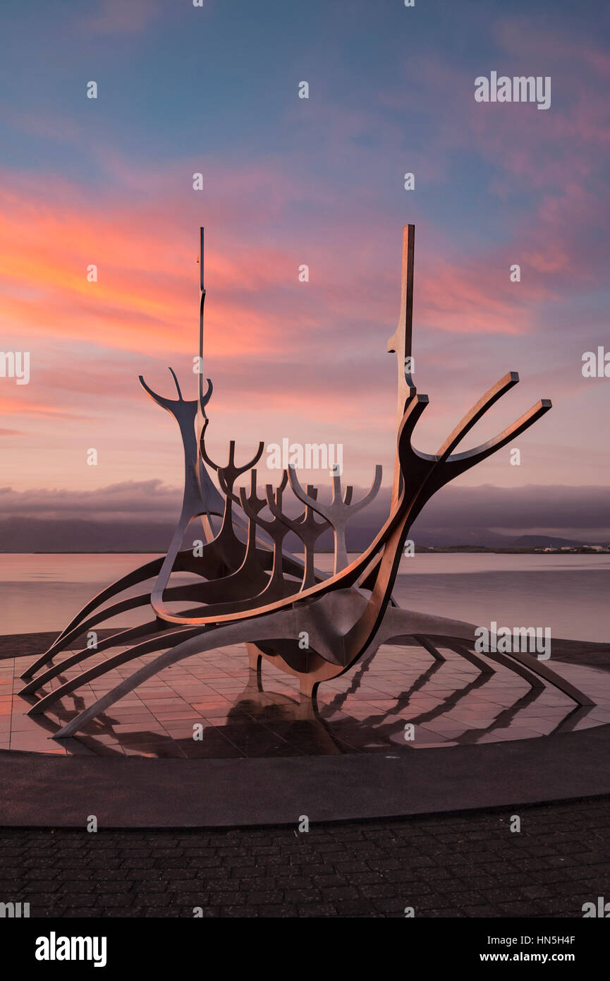 Viking ship metal sculpture reykjavik hires stock photography and