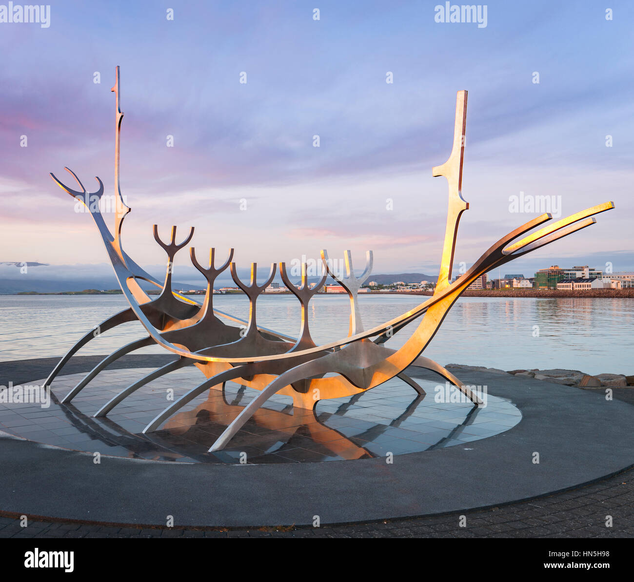 Reykjavik viking boat sculpture hi-res stock photography and images - Alamy