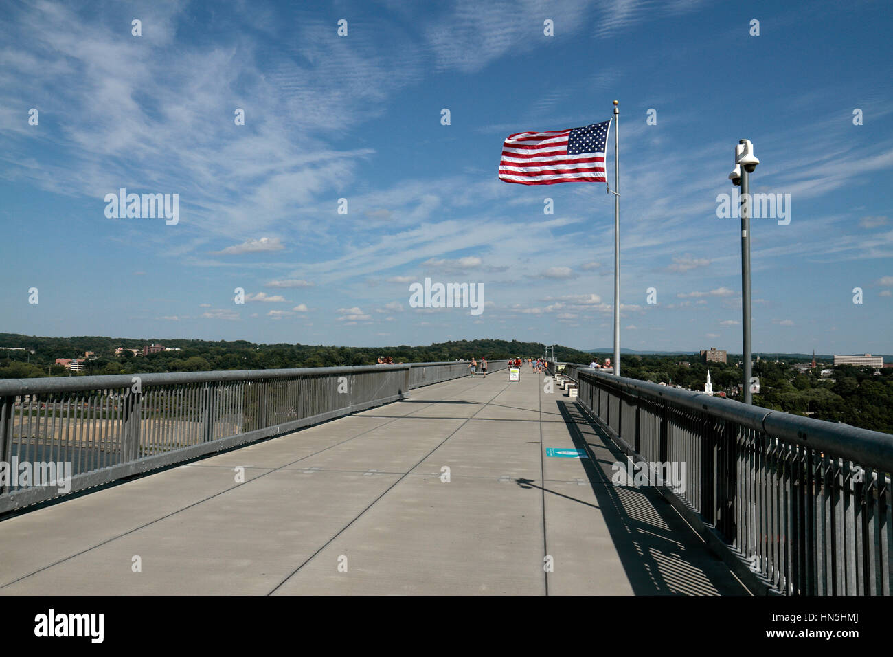 View along the Walkway Over the Hudson in Poughkeepsie, New York, United States. Stock Photo