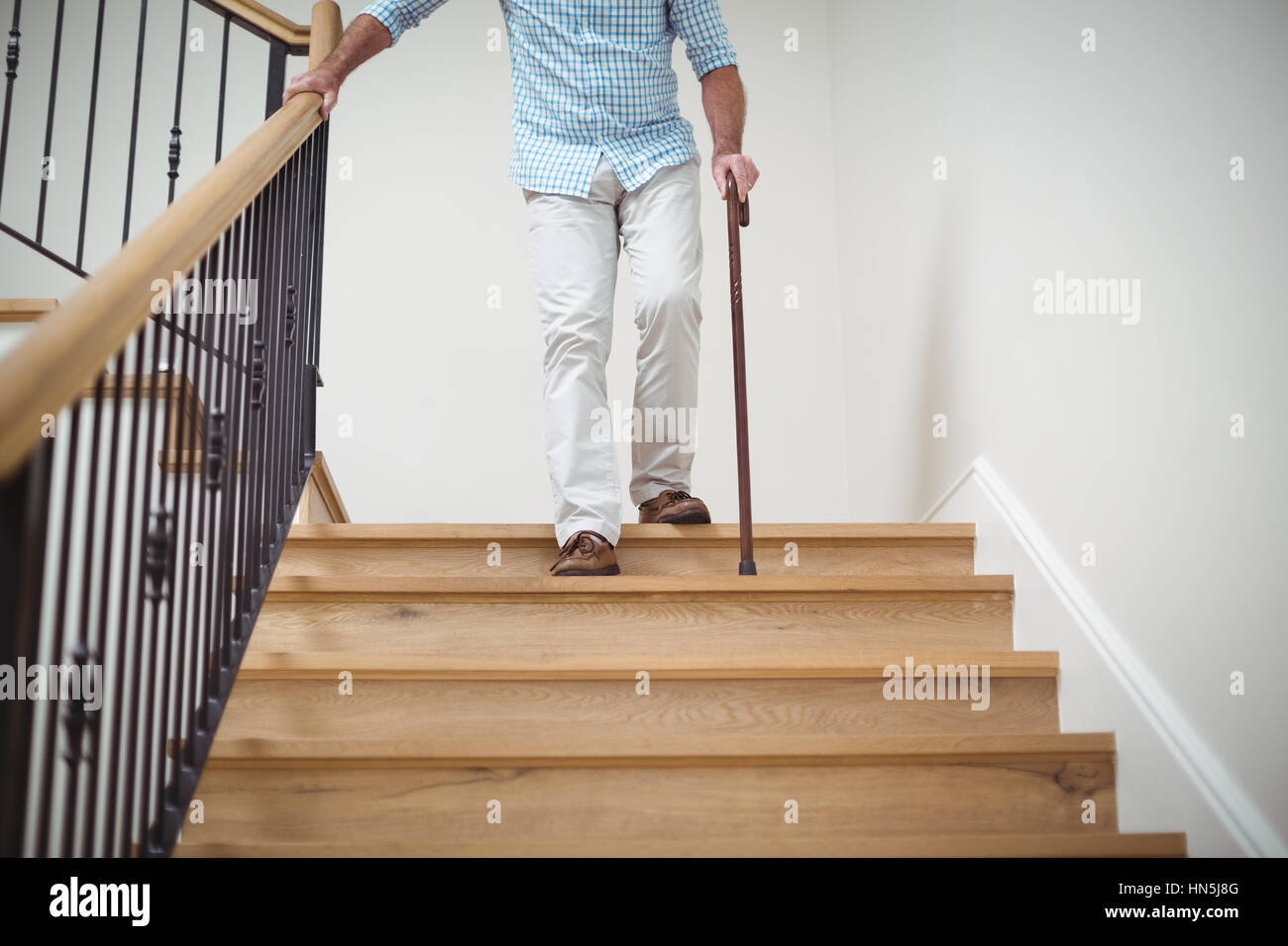 Walking stick steps stairs High Resolution Stock Photography and Images