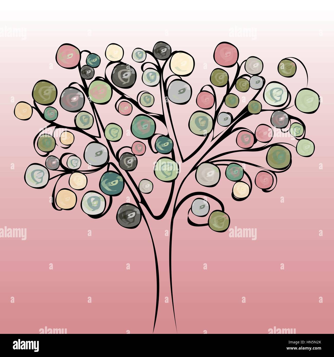 Tree colorful abstract background Stock Vector Image & Art - Alamy