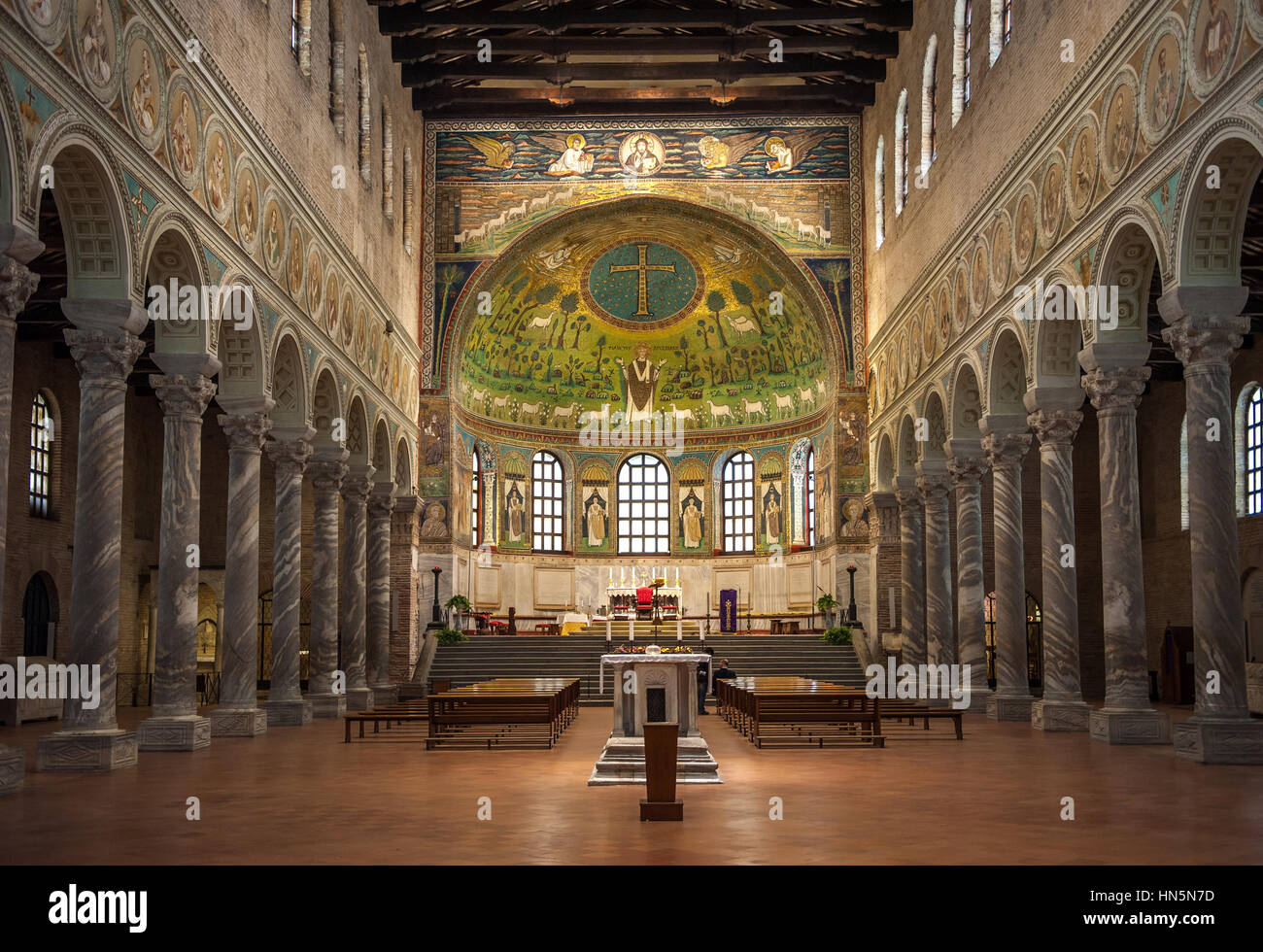 Basilica of Saint Apollinaris in Classe, EmiliaRomagna, Italy Stock