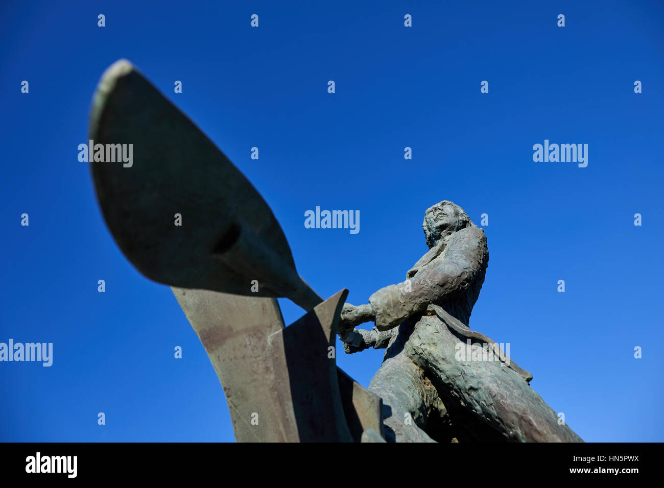 Hoylake Beach landmark statue Lifeboat Men memorial by artist Paul