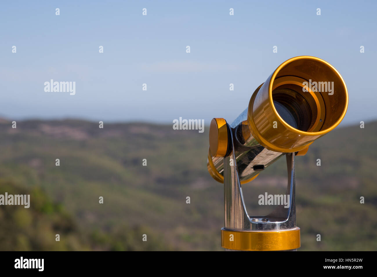 Telescope for viewing the surrounding landscape Stock Photo Alamy