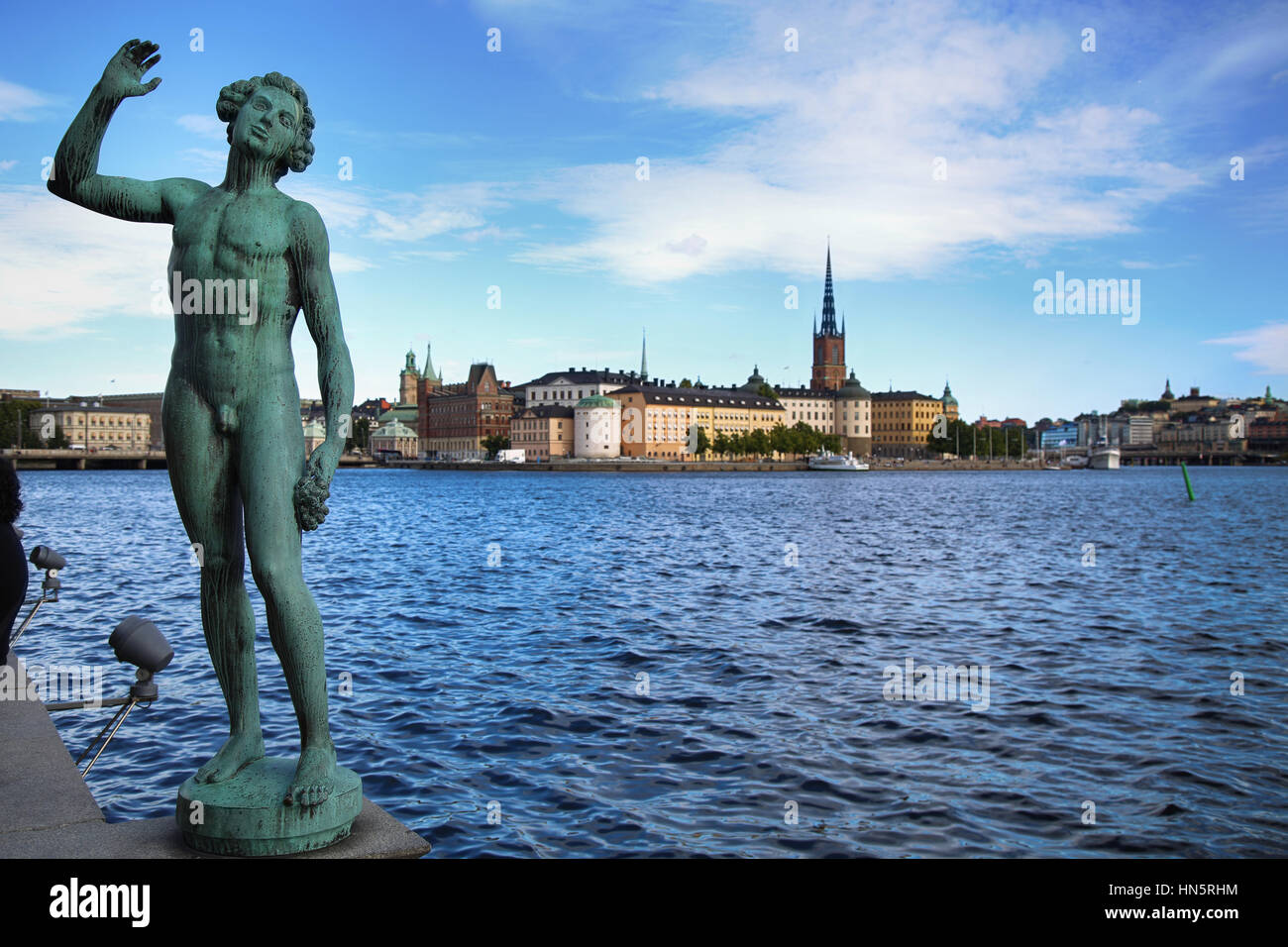 Song statue, Stadshuset and View of Gamla Stan in Stockholm, Sweden Stock Photo Alamy