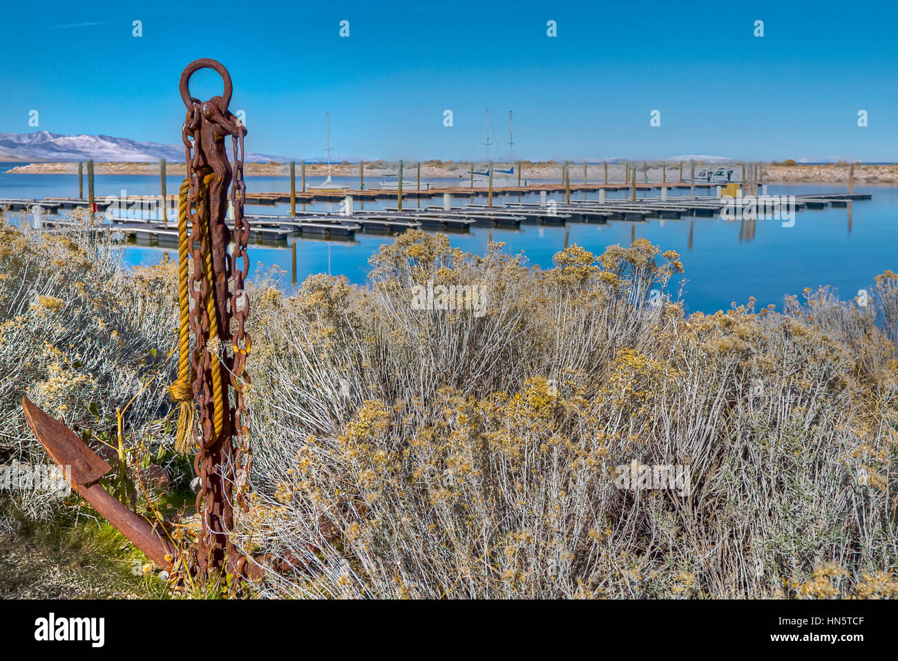 Rusty Anchor at the Marina of Antelope Island State Park, Syracuse