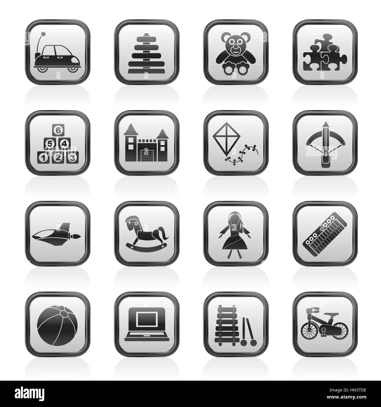 different kind of toys icons Stock Vector Image & Art - Alamy
