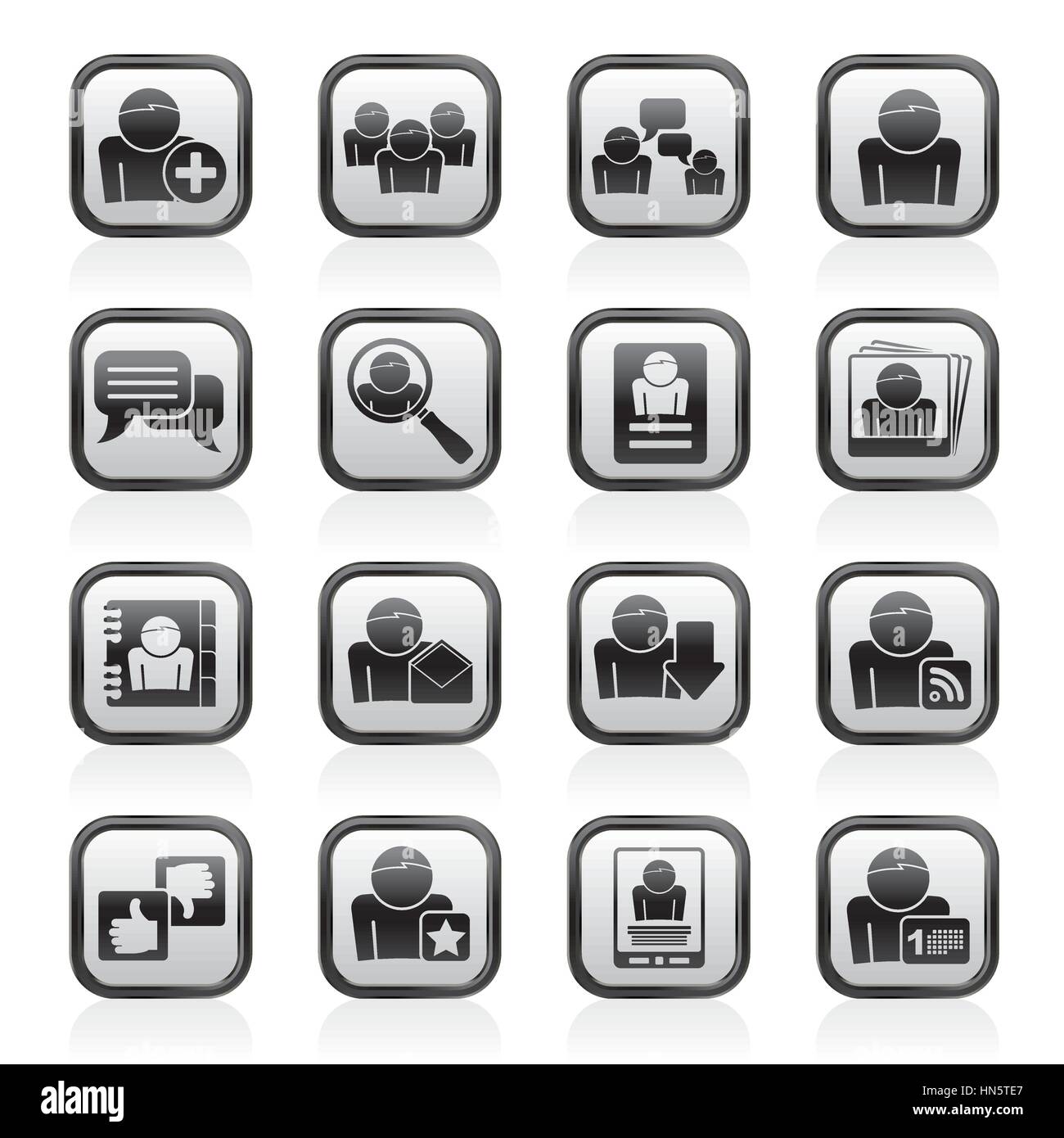 Social Media and Network icons Stock Vector Image & Art - Alamy