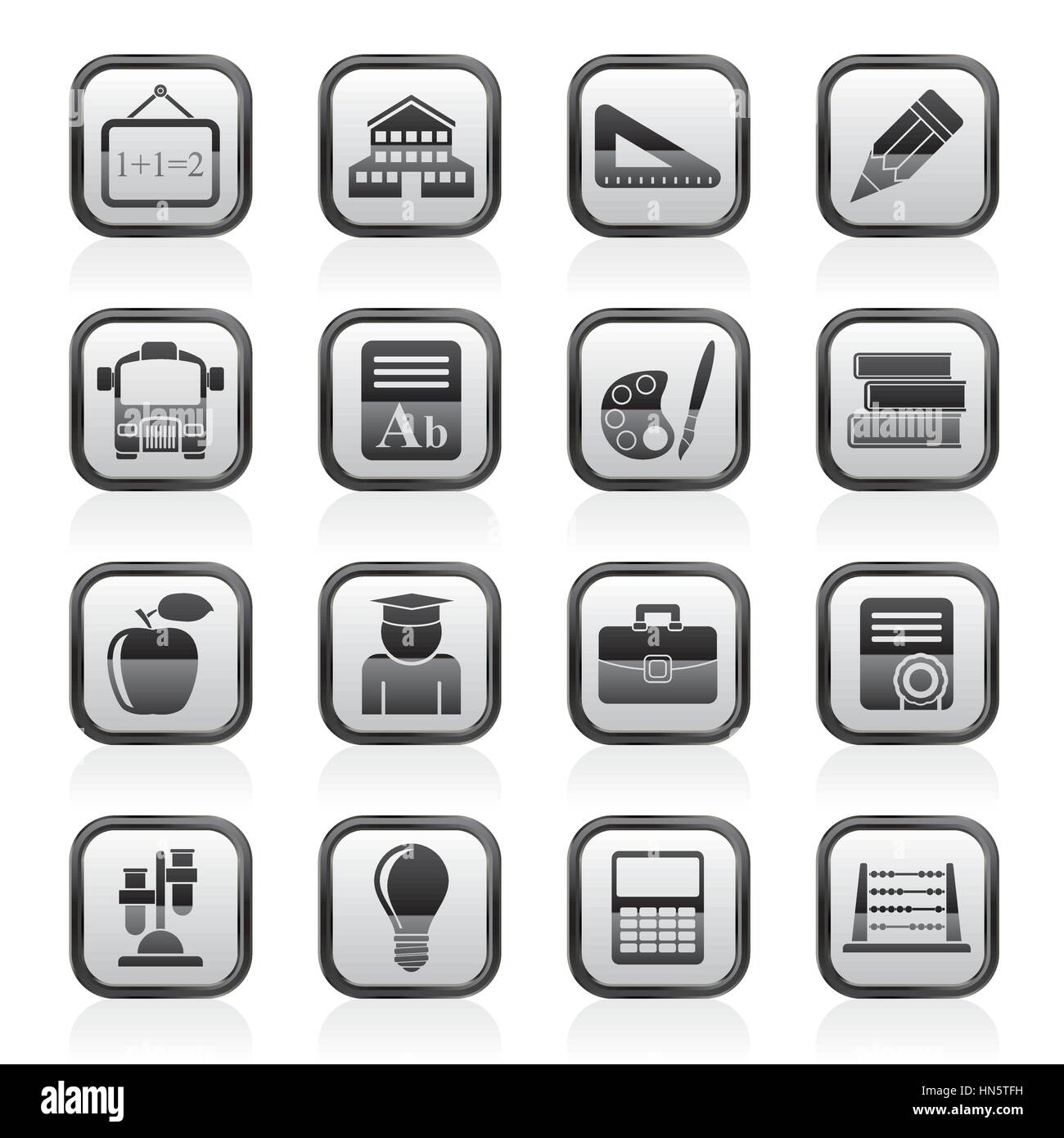 school and education icons Stock Vector Image & Art - Alamy