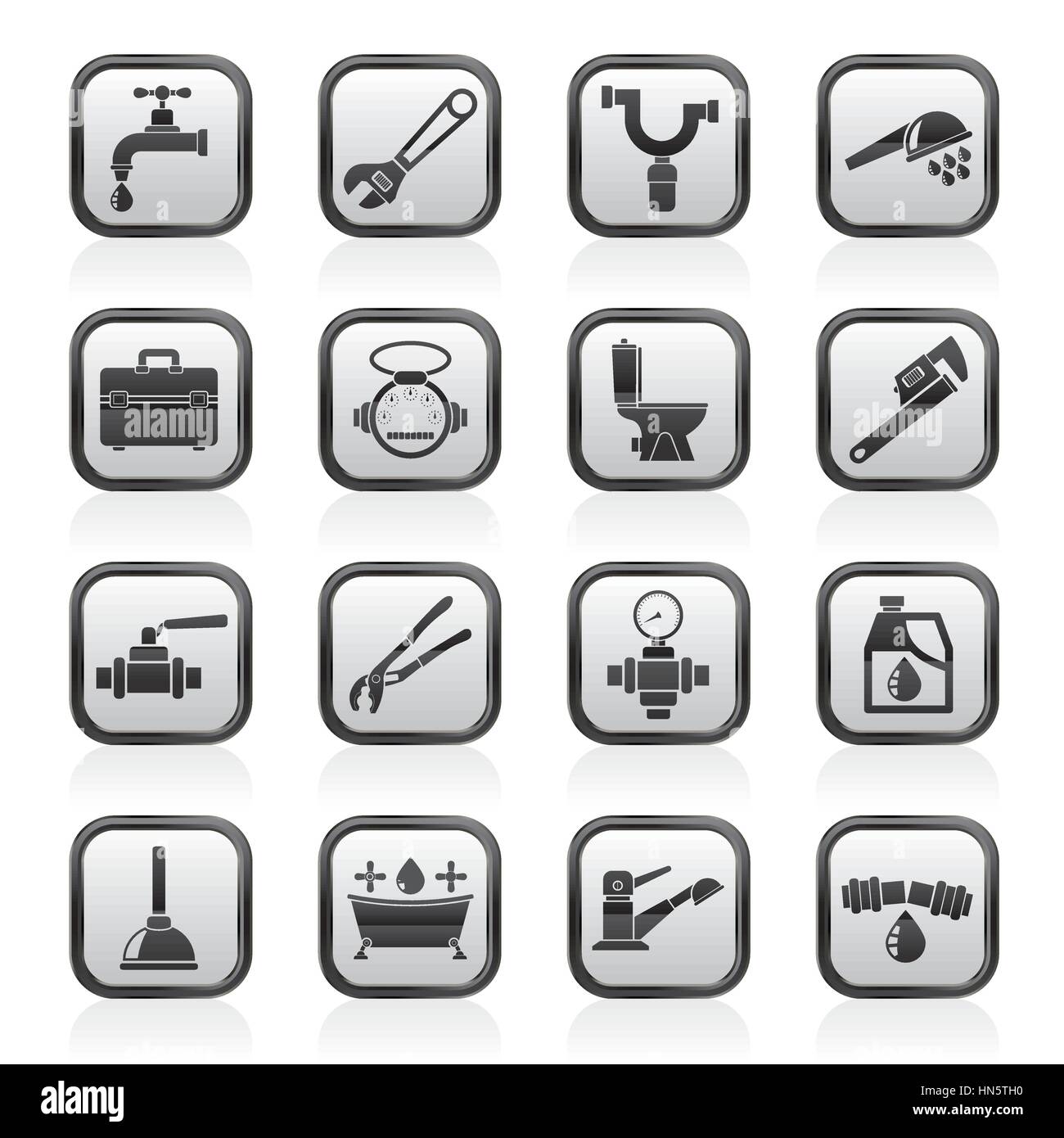 plumbing objects and tools icons Stock Vector Image & Art - Alamy