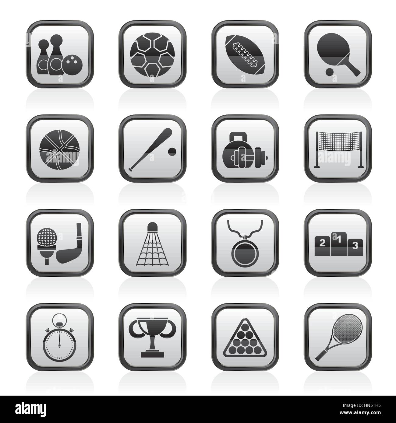 Sport equipment icons Stock Vector Image & Art - Alamy