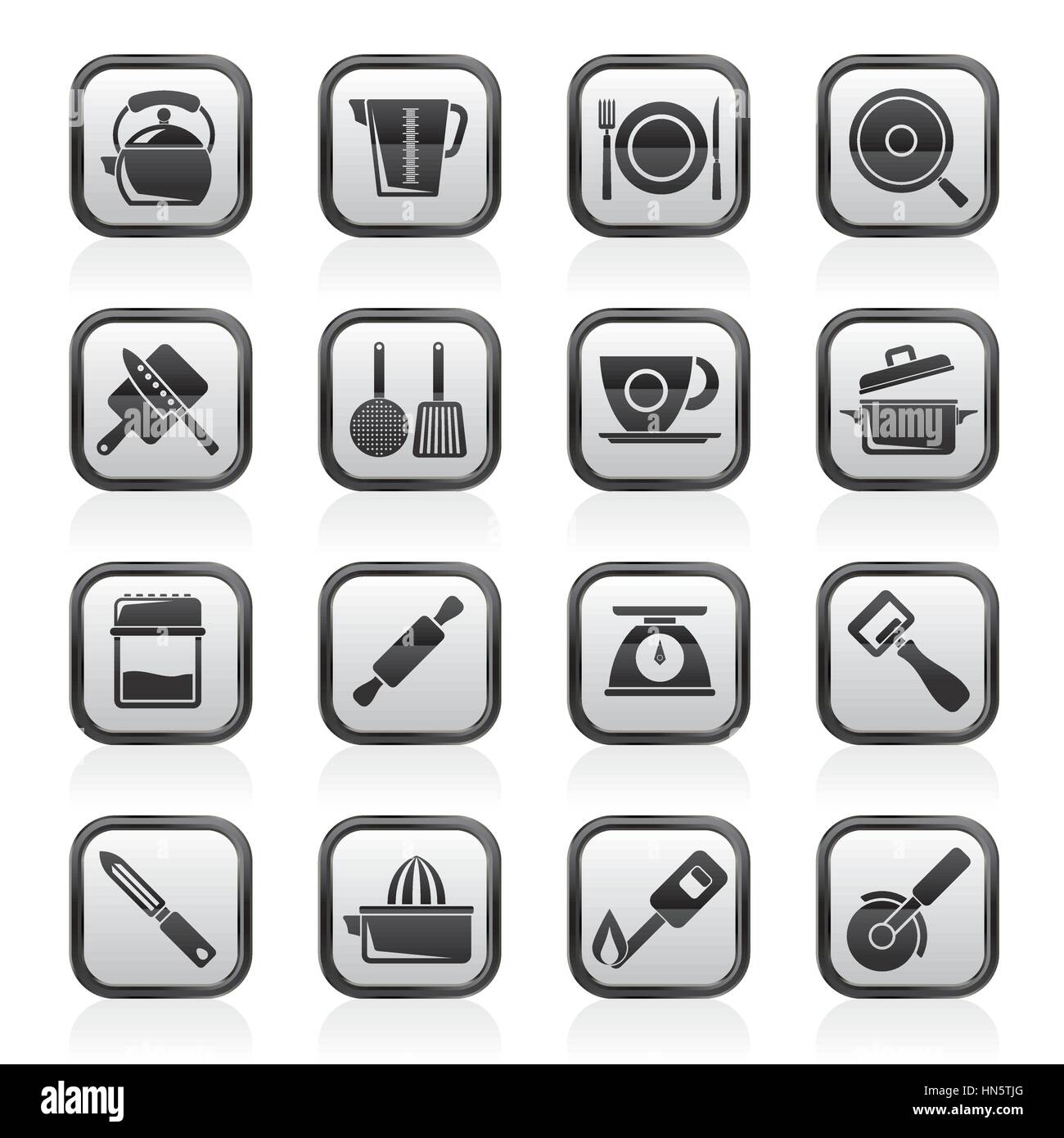kitchen gadgets and equipment icons Stock Vector Image & Art Alamy