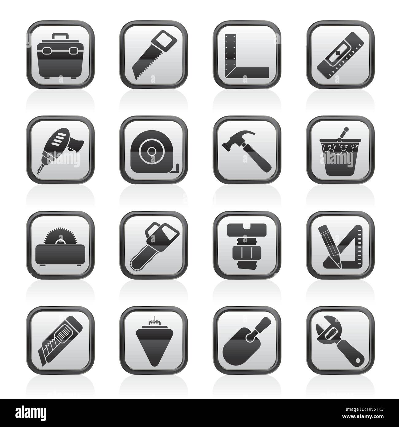 Construction objects and tools icons Stock Vector Image & Art - Alamy